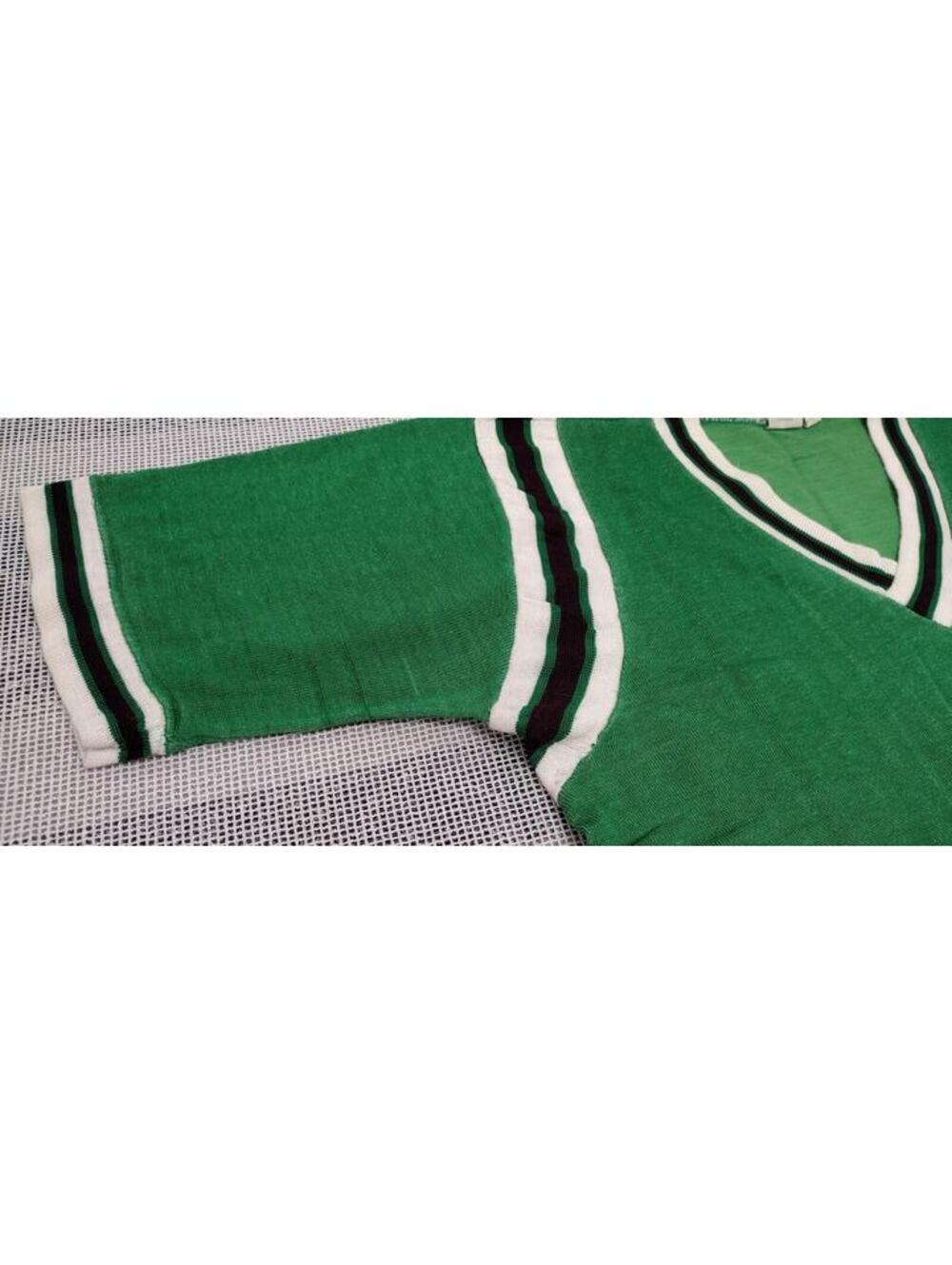 1940s Jersey CHICAGO ELMHURST POLICE NEW ERA SPORTSWEAR Knitting Mills Green V - Picture 13 of 15